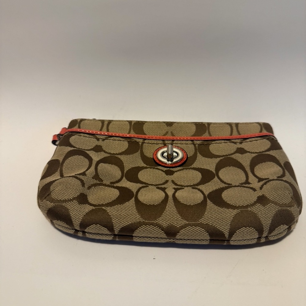 Coach Brown Signature Clutch